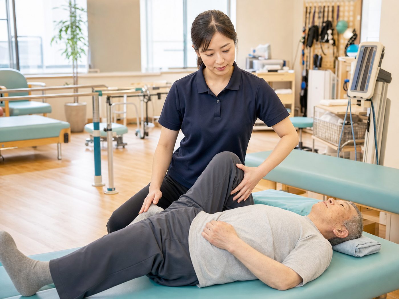 理学療法士によるストレッチ指導